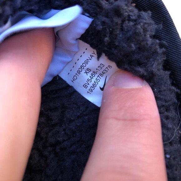 Rare Nike Sherpa Jacket XS White/Black - Picture 4 of 7